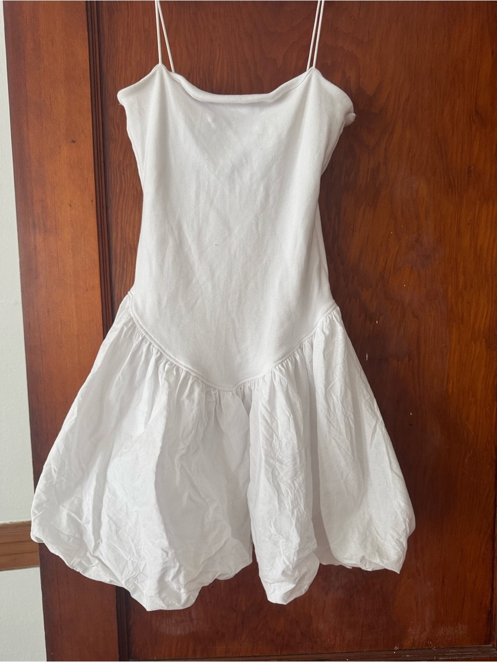 Zara white bubble dress size M
